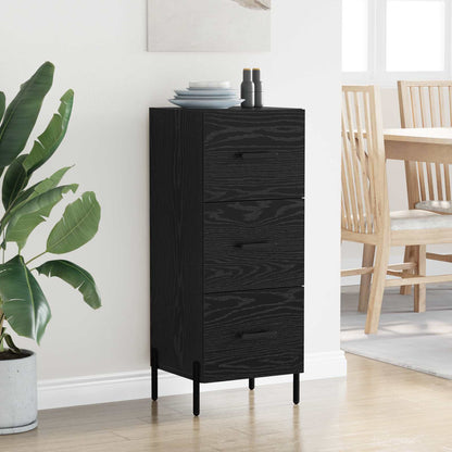 vidaXL Sideboard Schwarz Eichen-Optik 34 x 34,5 x 90 cm Holzwerkstoff