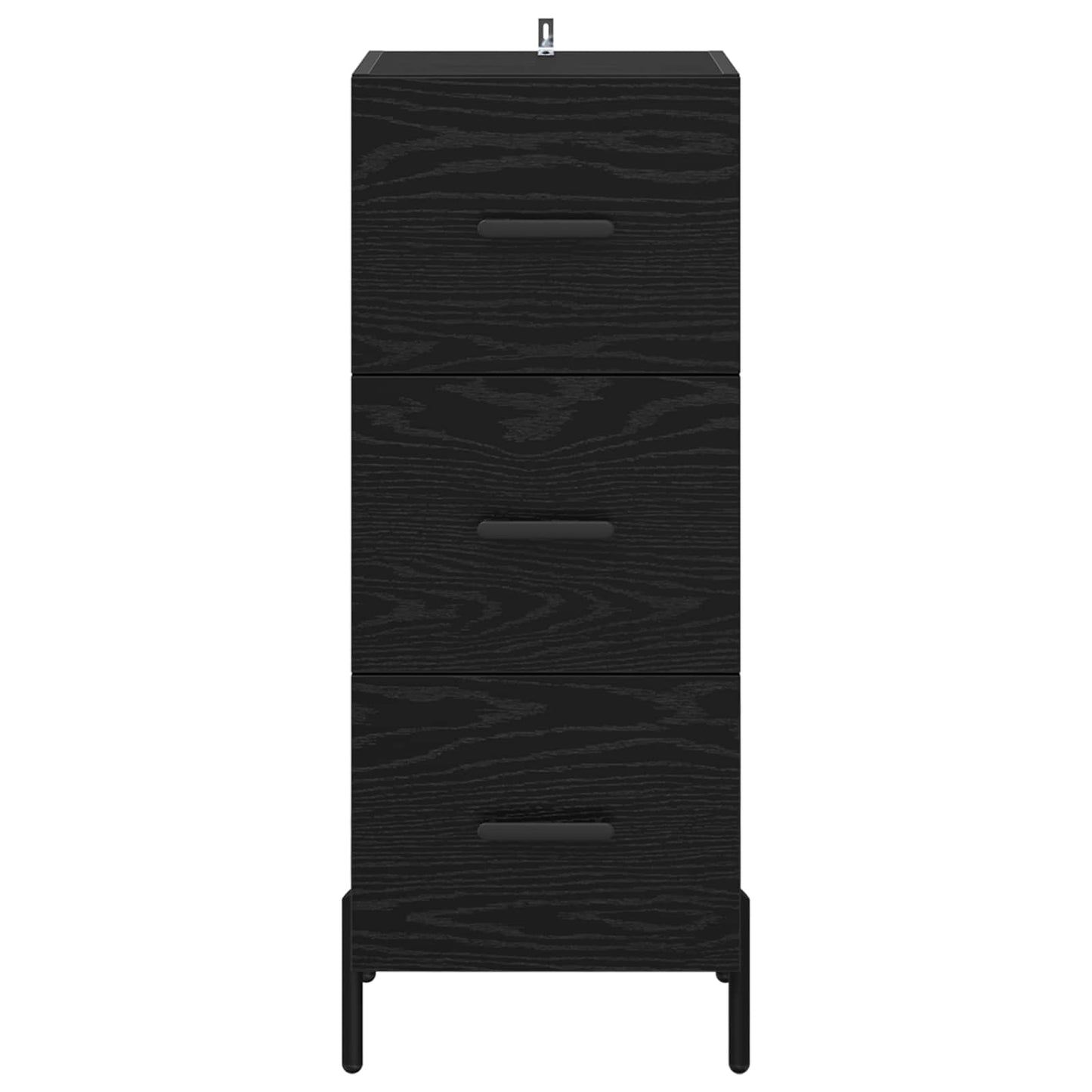 vidaXL Sideboard Schwarz Eichen-Optik 34 x 34,5 x 90 cm Holzwerkstoff