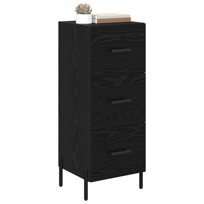 Sideboard Schwarz Eichen-Optik 34 x 34,5 x 90 cm Holzwerkstoff