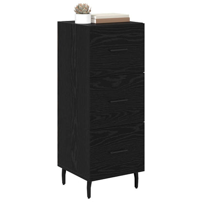 Sideboard Schwarz Eichen-Optik 34 x 34,5 x 90 cm Holzwerkstoff