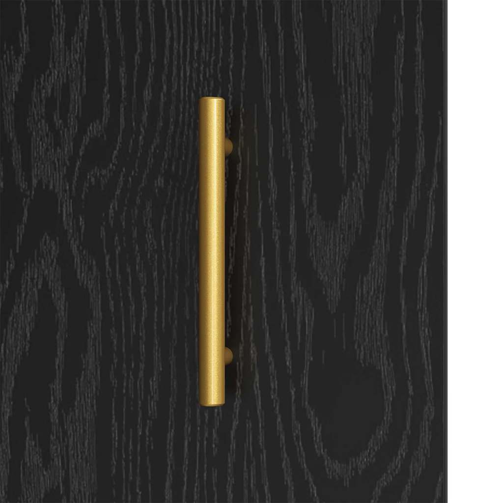 Sideboard Schwarz Eichen-Optik 34 x 34,5 x 90 cm Holzwerkstoff