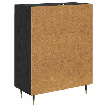 Sideboard Schwarz Eichen-Optik 69,5 x 34 x 90 cm Holzwerkstoff