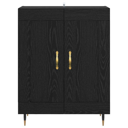 Sideboard Schwarz Eichen-Optik 69,5 x 34 x 90 cm Holzwerkstoff