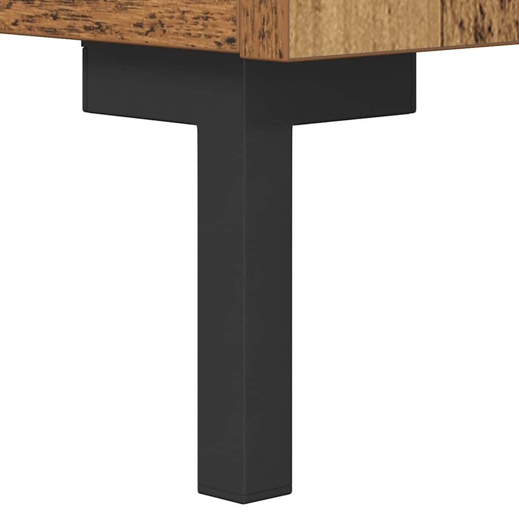 Sideboard Altholz 69,5 x 34 x 90 cm Verbundholz und Eisen