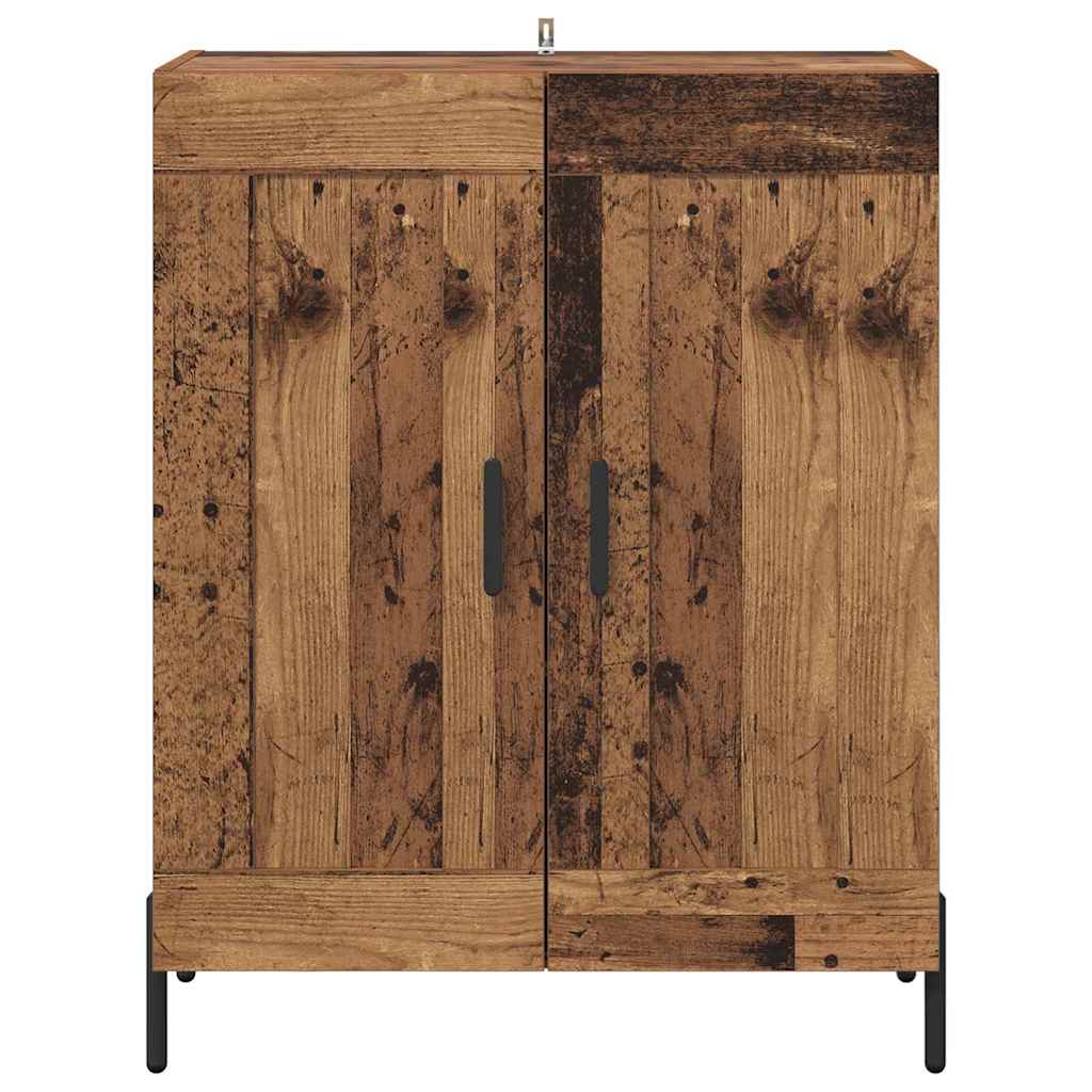 vidaXL Buffet en bois recyclé 69,5 x 34 x 90 cm Bois d'ingénierie et fer