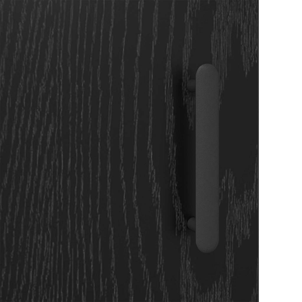vidaXL Buffet noir aspect chêne 69,5 x 34 x 90 cm