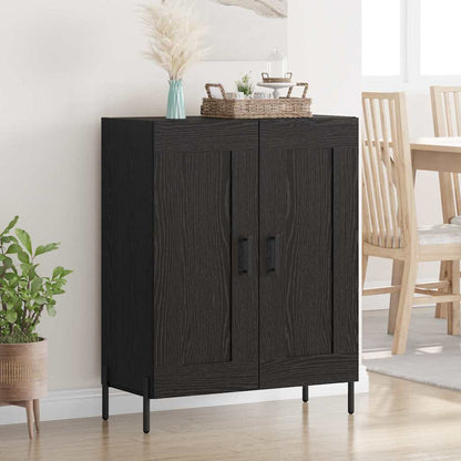 vidaXL Buffet noir aspect chêne 69,5 x 34 x 90 cm