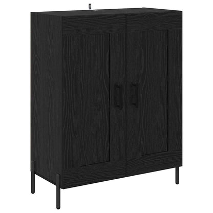 vidaXL Buffet noir aspect chêne 69,5 x 34 x 90 cm