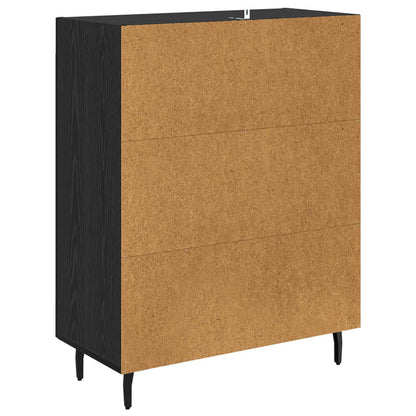 vidaXL Sideboard Schwarz Eichen-Optik 69,5 x 34 x 90 cm