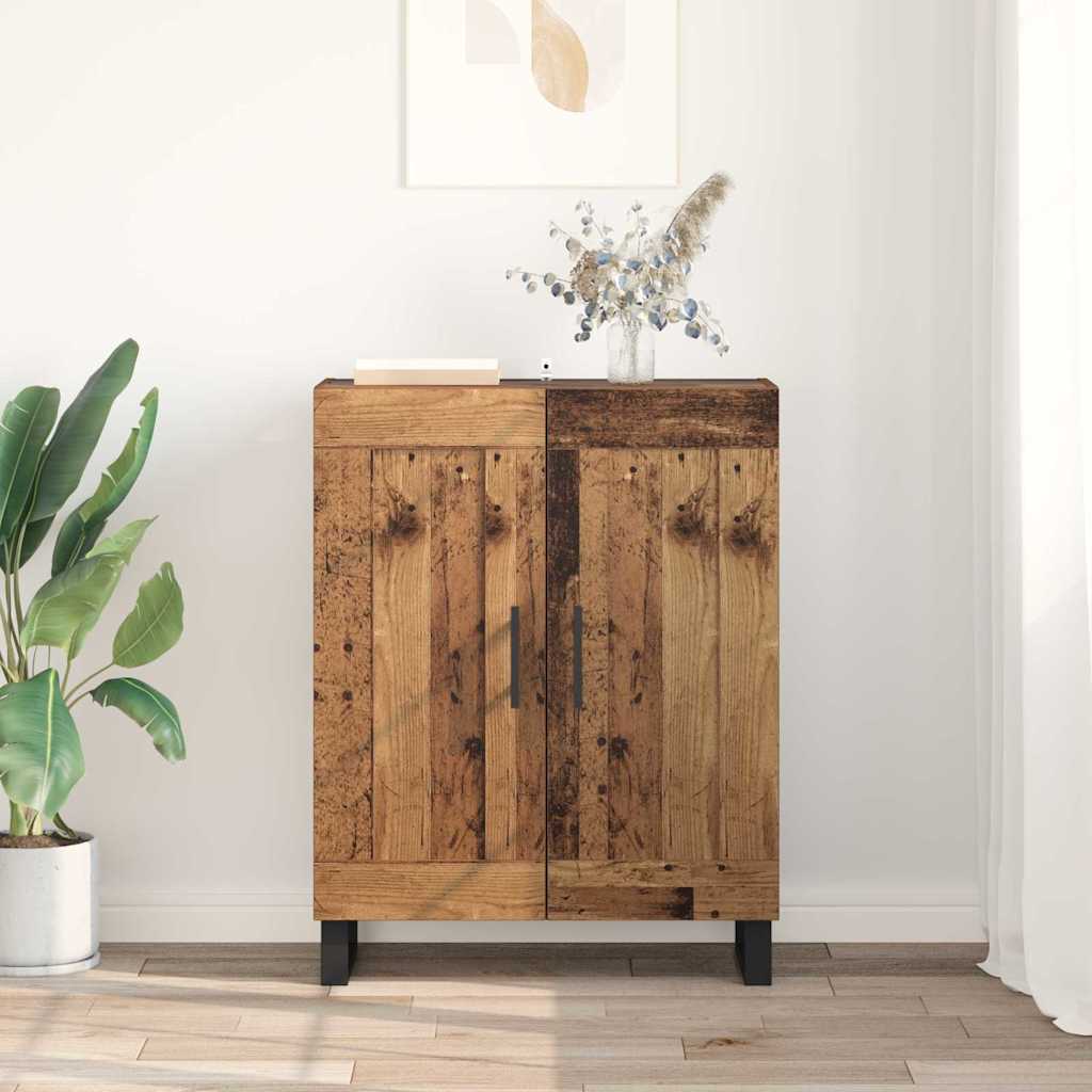 vidaXL Buffet en bois recyclé 69,5 x 34 x 90 cm Bois d'ingénierie et fer