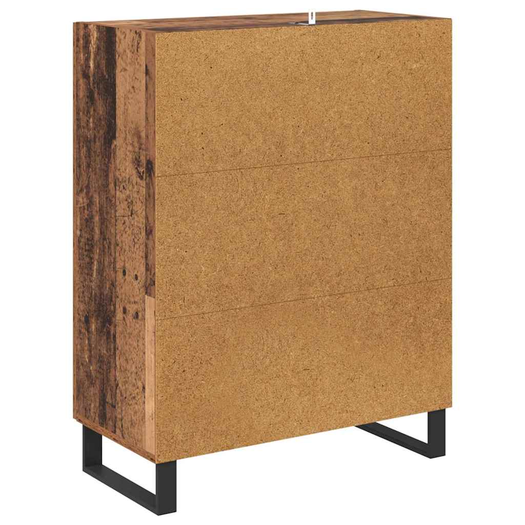vidaXL Buffet en bois recyclé 69,5 x 34 x 90 cm Bois d'ingénierie et fer