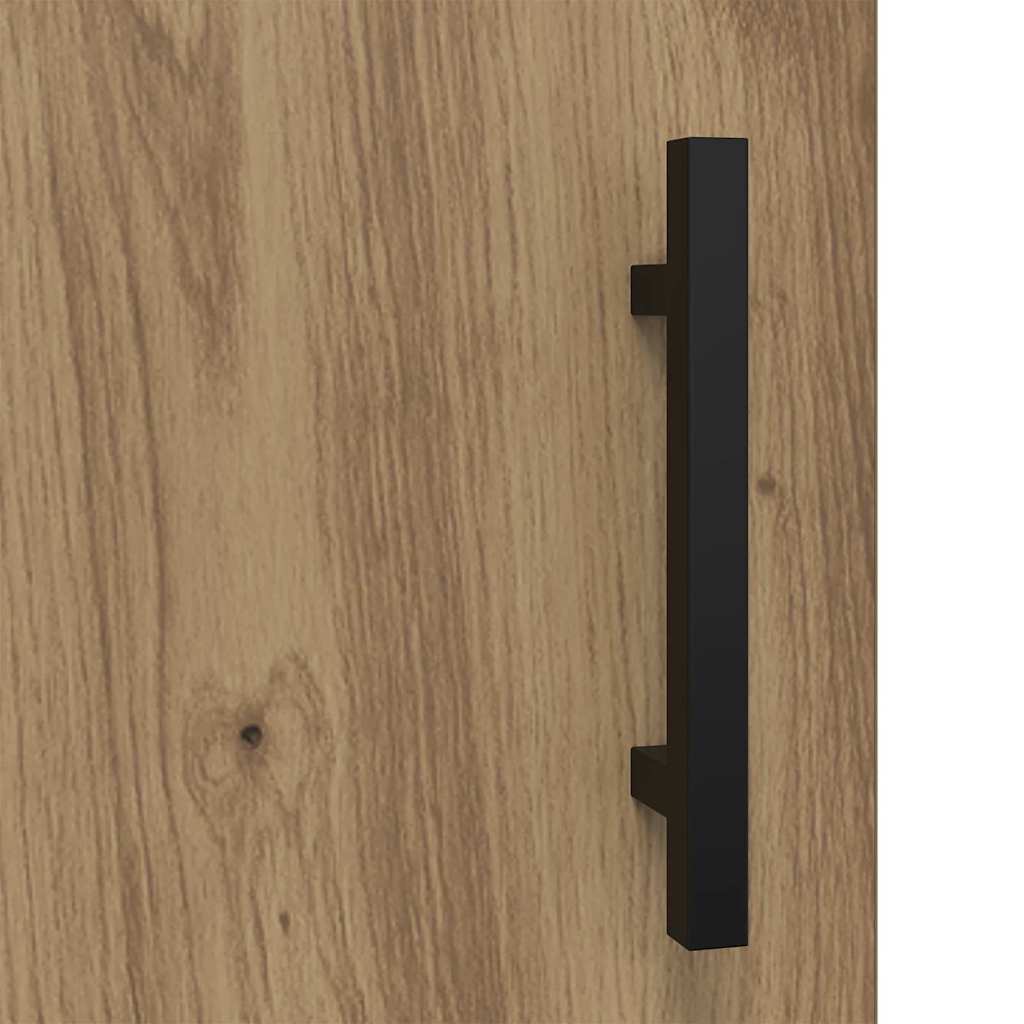 vidaXL Buffet chêne artisanal 69,5 x 34 x 90 cm bois d'ingénierie et fer