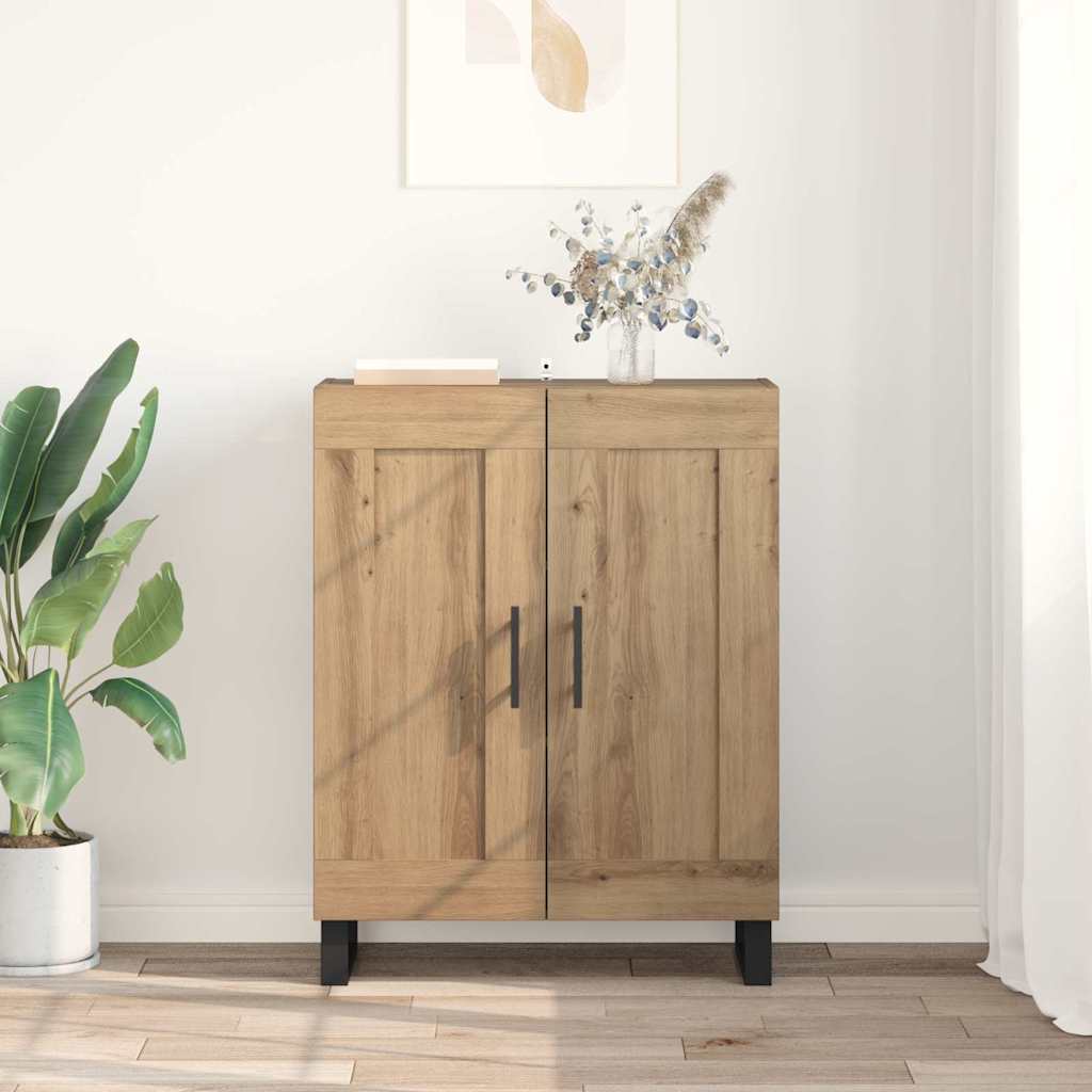 vidaXL Buffet chêne artisanal 69,5 x 34 x 90 cm bois d'ingénierie et fer