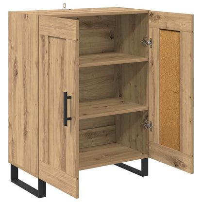 vidaXL Buffet chêne artisanal 69,5 x 34 x 90 cm bois d'ingénierie et fer