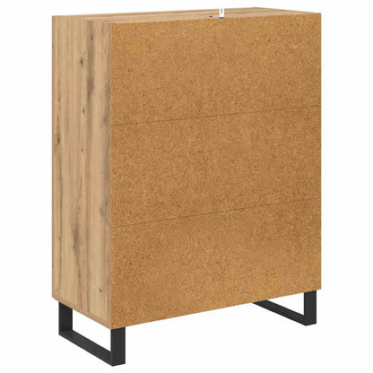 vidaXL Buffet chêne artisanal 69,5 x 34 x 90 cm bois d'ingénierie et fer