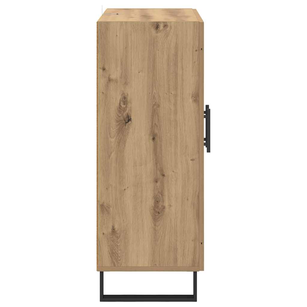 vidaXL Buffet chêne artisanal 69,5 x 34 x 90 cm bois d'ingénierie et fer