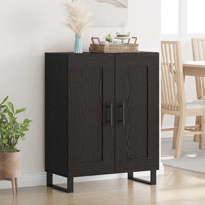 vidaXL Bahut noir aspect chêne 69,5 x 34 x 90 cm