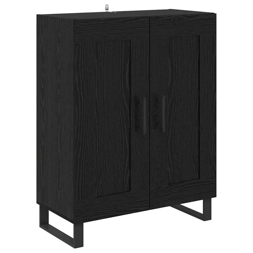 vidaXL Bahut noir aspect chêne 69,5 x 34 x 90 cm