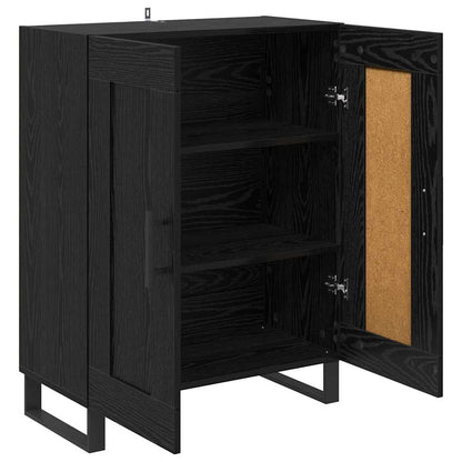 vidaXL Bahut noir aspect chêne 69,5 x 34 x 90 cm