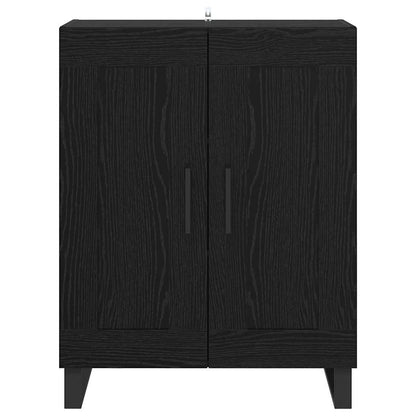 vidaXL Bahut noir aspect chêne 69,5 x 34 x 90 cm