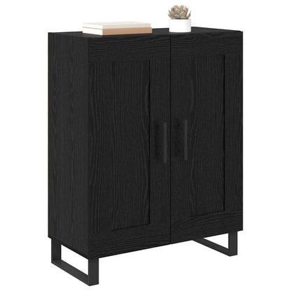 vidaXL Bahut noir aspect chêne 69,5 x 34 x 90 cm