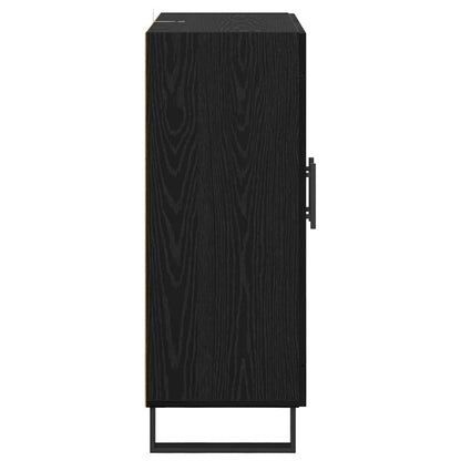 vidaXL Bahut noir aspect chêne 69,5 x 34 x 90 cm