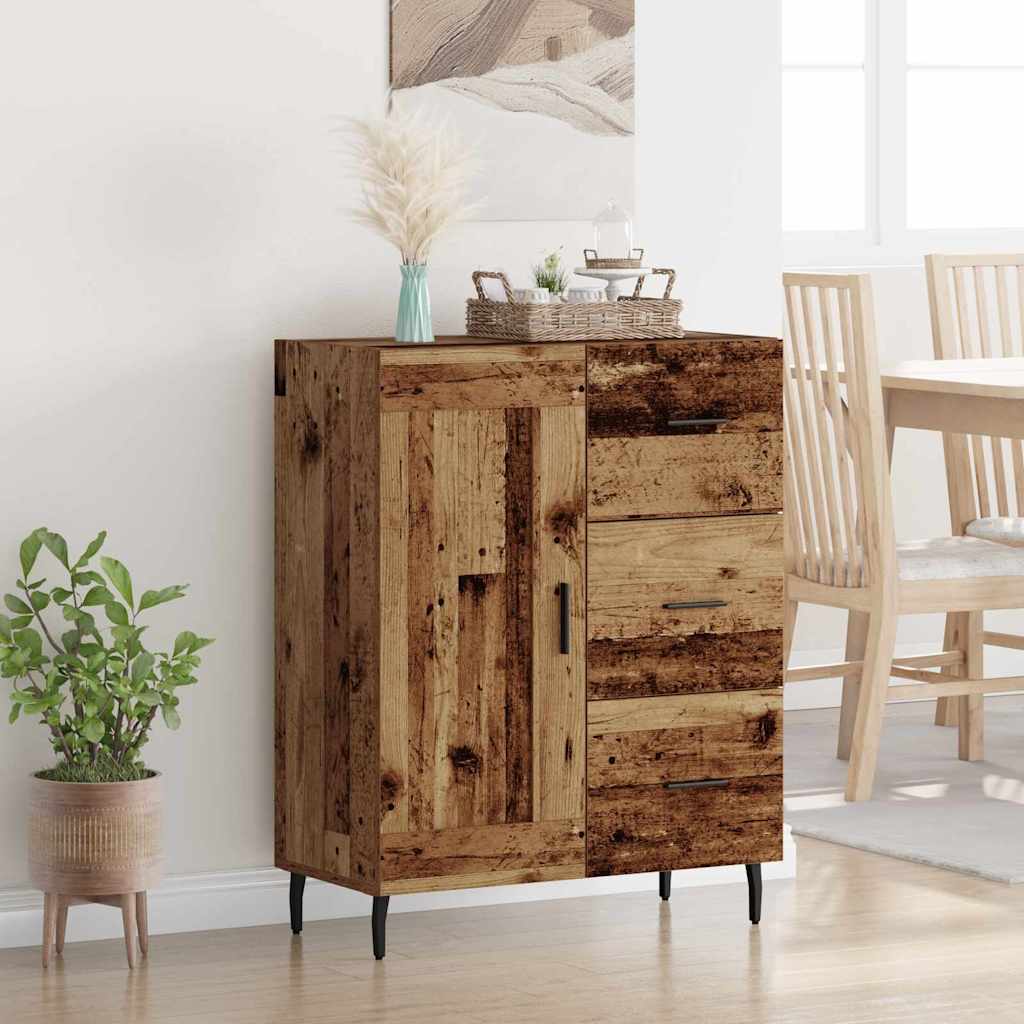 Sideboard Altholz 69,5 x 34 x 90 cm Verbundholz und Eisen