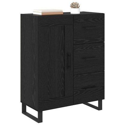 Sideboard mit Schubladen Schwarz Eichen-Optik 69,5 x 34 x 90 cm