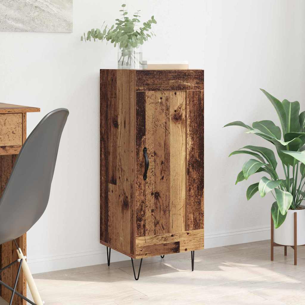 vidaXL Sideboard Altholz 34,5 x 34 x 90 cm Verbundholz und Eisen