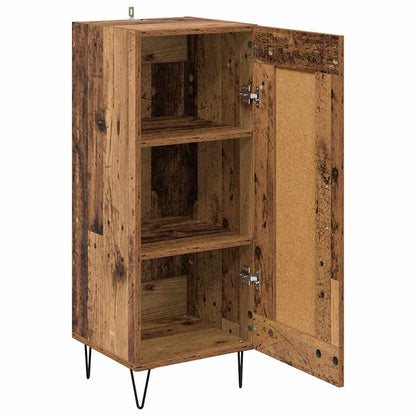 vidaXL Sideboard Altholz 34,5 x 34 x 90 cm Verbundholz und Eisen