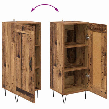 vidaXL Sideboard Altholz 34,5 x 34 x 90 cm Verbundholz und Eisen