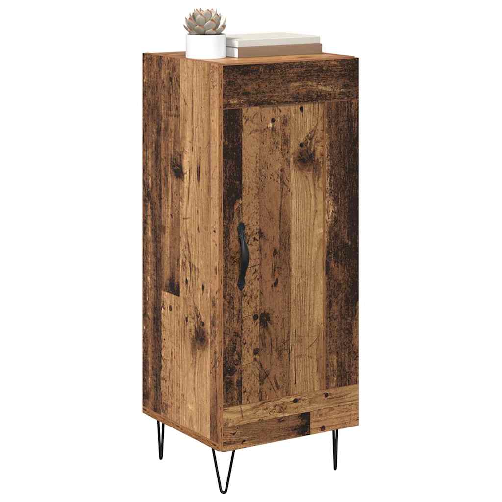 vidaXL Sideboard Altholz 34,5 x 34 x 90 cm Verbundholz und Eisen