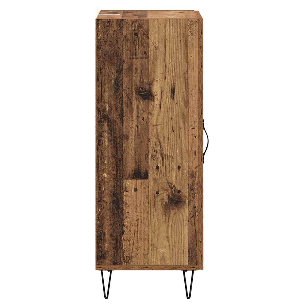 vidaXL Sideboard Altholz 34,5 x 34 x 90 cm Verbundholz und Eisen