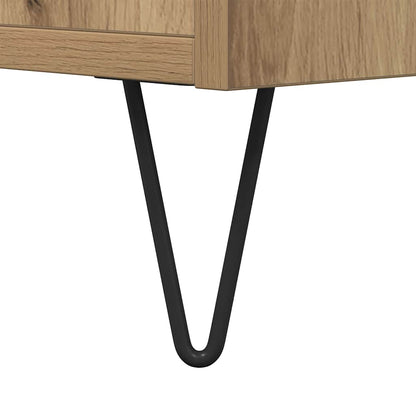 vidaXL Sideboard Artisan-Eiche 34,5 x 34 x 90 cm Verbundholz und Eisen