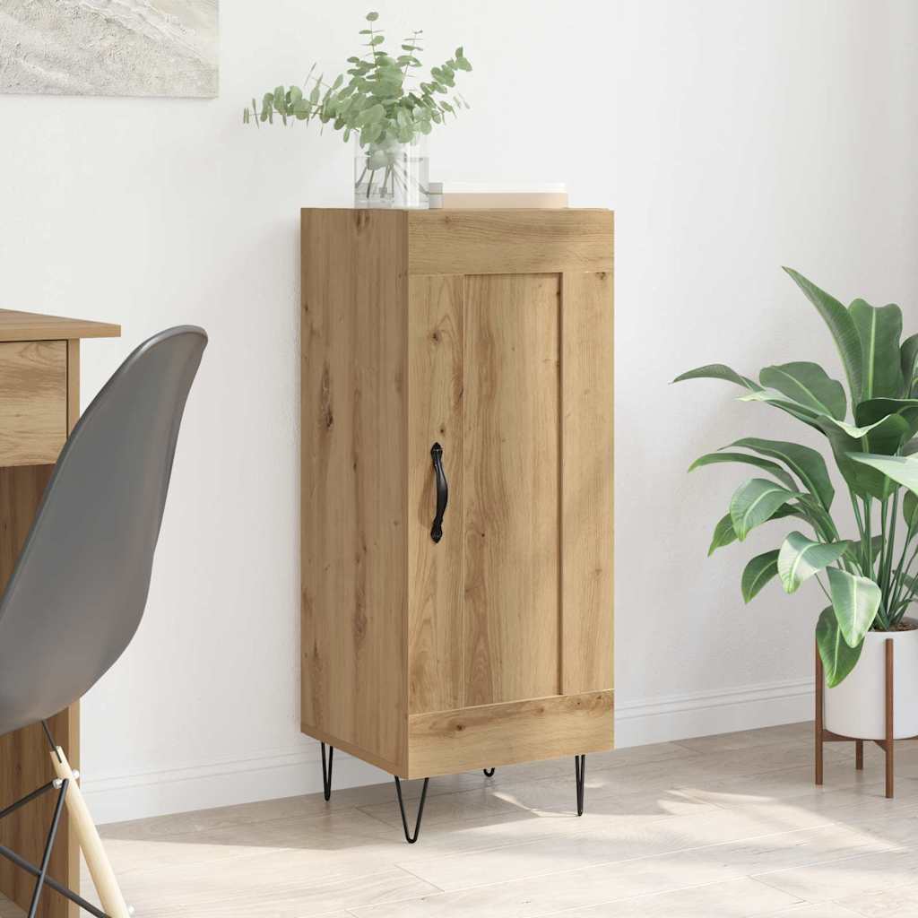 vidaXL Sideboard Artisan-Eiche 34,5 x 34 x 90 cm Verbundholz und Eisen