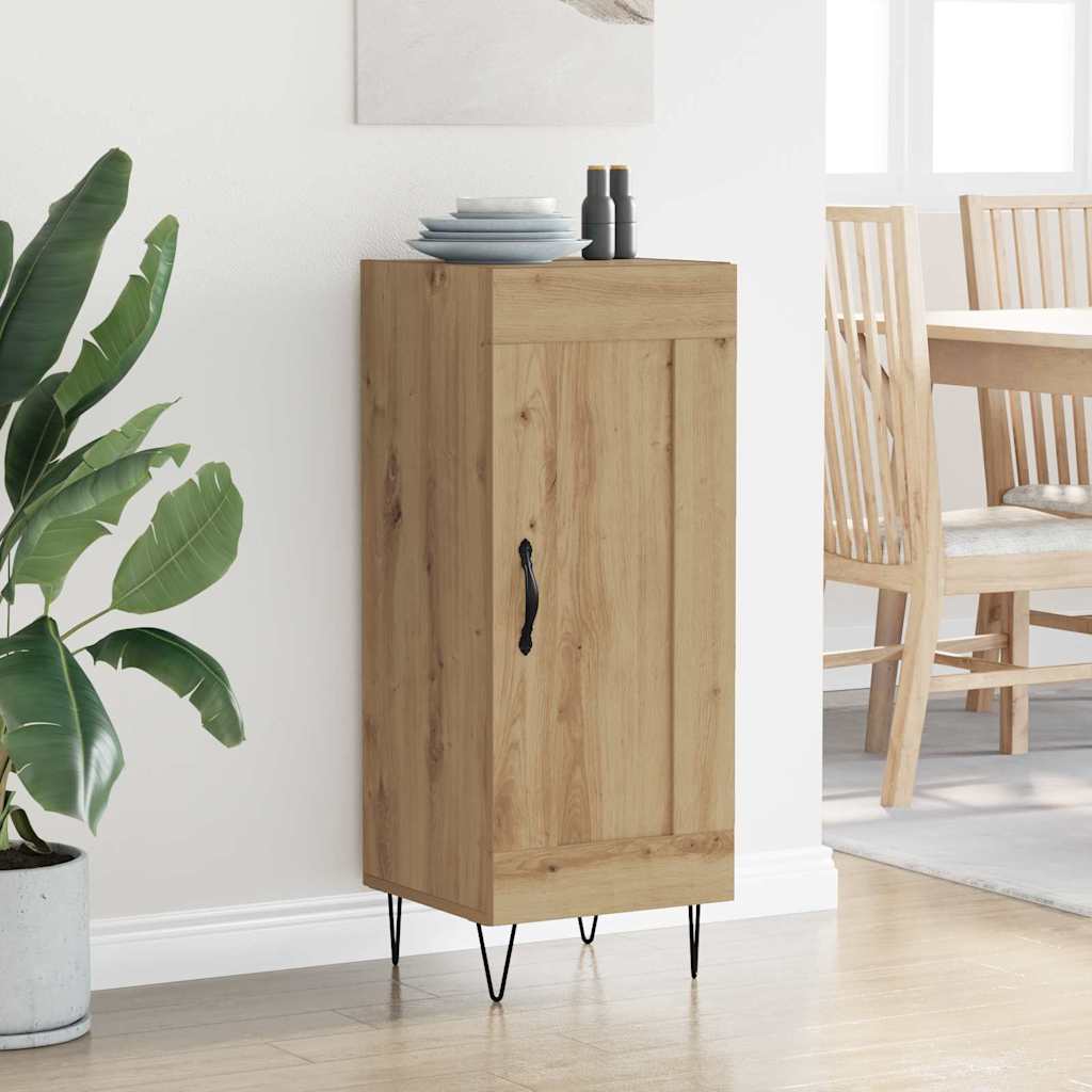 vidaXL Sideboard Artisan-Eiche 34,5 x 34 x 90 cm Verbundholz und Eisen