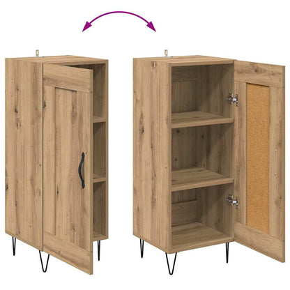 vidaXL Sideboard Artisan-Eiche 34,5 x 34 x 90 cm Verbundholz und Eisen