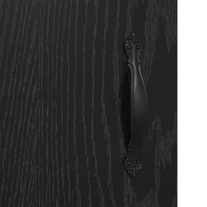vidaXL Sideboard Schwarz Eichen-Optik 34,5 x 34 x 90 cm