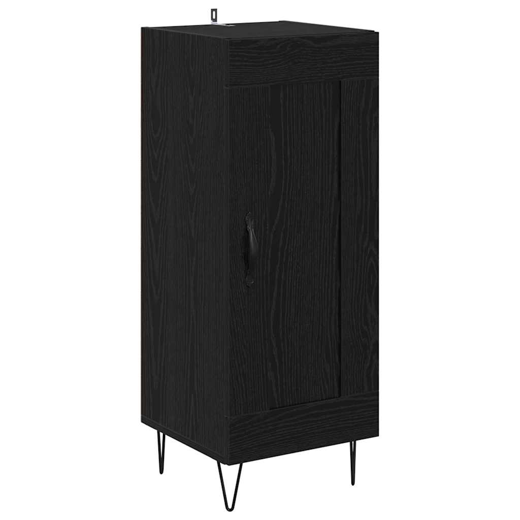 vidaXL Sideboard Schwarz Eichen-Optik 34,5 x 34 x 90 cm