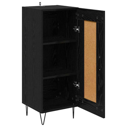 vidaXL Sideboard Schwarz Eichen-Optik 34,5 x 34 x 90 cm