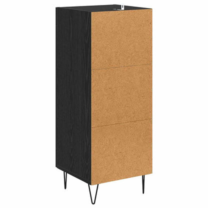 vidaXL Sideboard Schwarz Eichen-Optik 34,5 x 34 x 90 cm