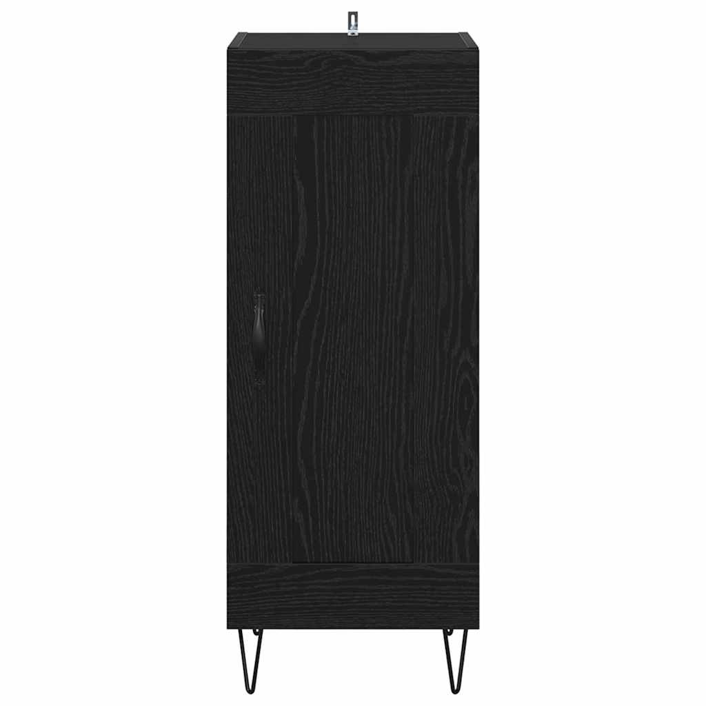 vidaXL Sideboard Schwarz Eichen-Optik 34,5 x 34 x 90 cm