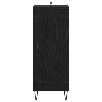 vidaXL Sideboard Schwarz Eichen-Optik 34,5 x 34 x 90 cm