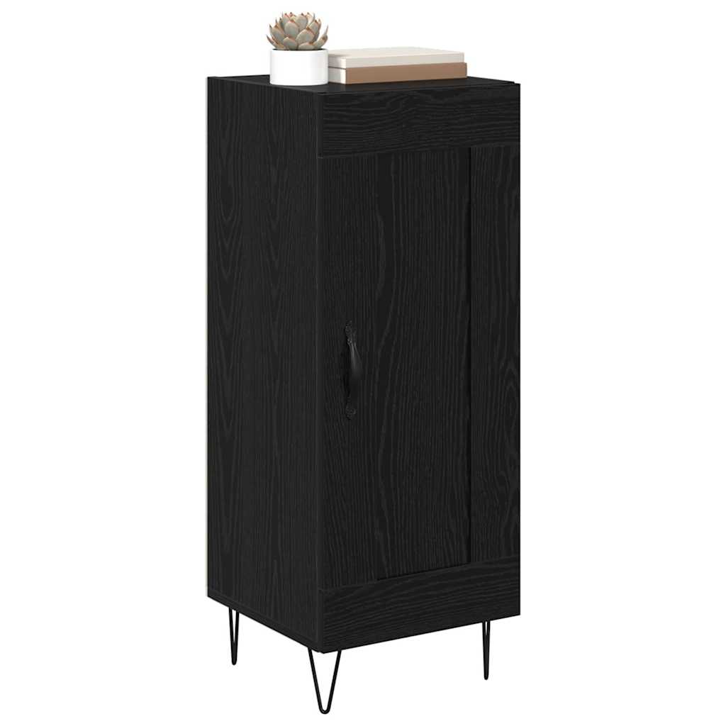 vidaXL Sideboard Schwarz Eichen-Optik 34,5 x 34 x 90 cm