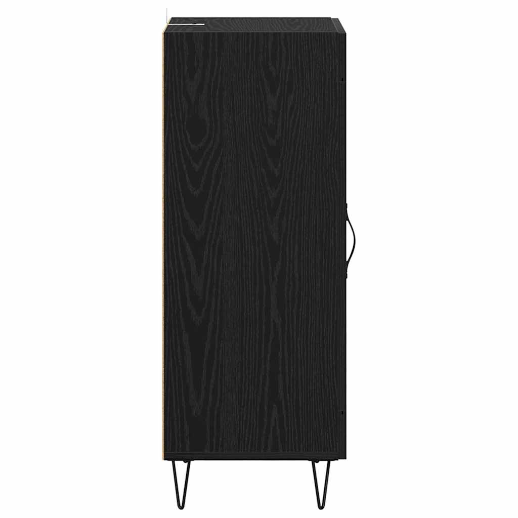 vidaXL Sideboard Schwarz Eichen-Optik 34,5 x 34 x 90 cm