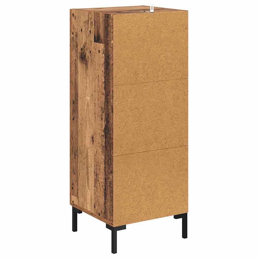 vidaXL Sideboard Olden Altholz 34,5 x 34 x 90 cm Verbundholz und Eisen