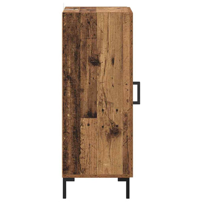 vidaXL Sideboard Olden Altholz 34,5 x 34 x 90 cm Verbundholz und Eisen