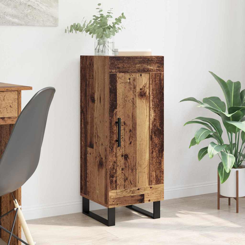 vidaXL Sideboard Altholz 34,5 x 34 x 90 cm Verbundholz und Eisen