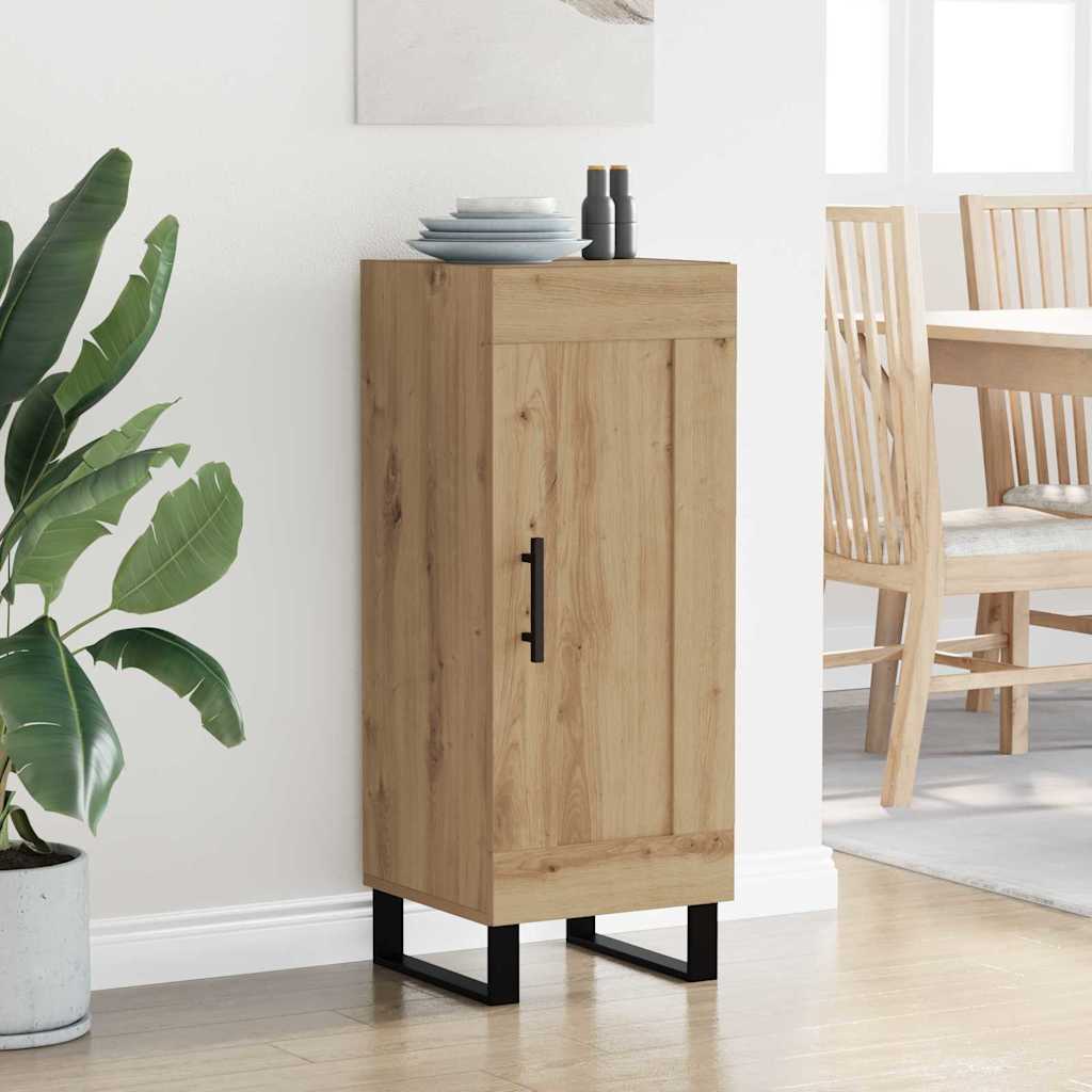 vidaXL Sideboard Artisan-Eiche 34,5 x 34 x 90 cm Verbundholz und Eisen
