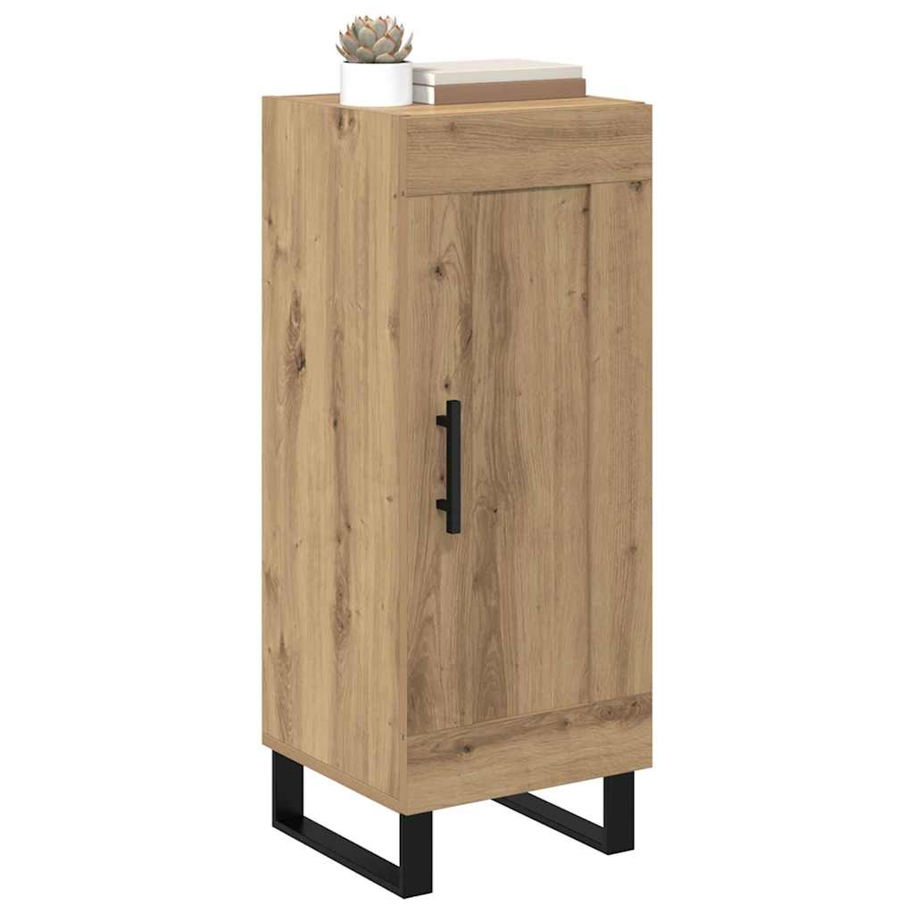 vidaXL Sideboard Artisan-Eiche 34,5 x 34 x 90 cm Verbundholz und Eisen